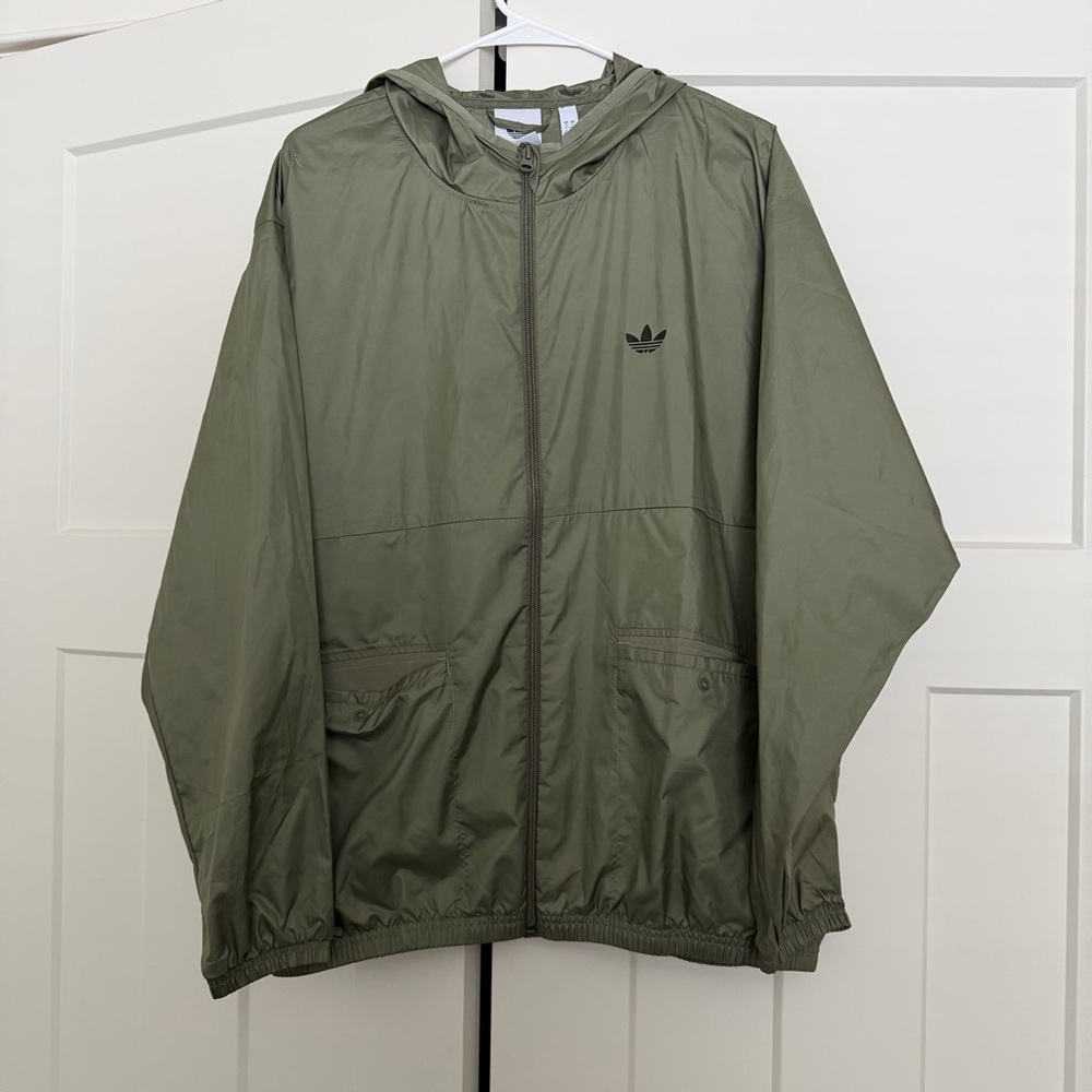 Adidas Men's Khaki Windbreaker Jacket - Picture 1 of 2